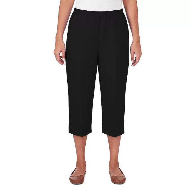 Alfred Dunner Womens Classic Stretch Waist Accord Capri Pants with Button Hem Product Image