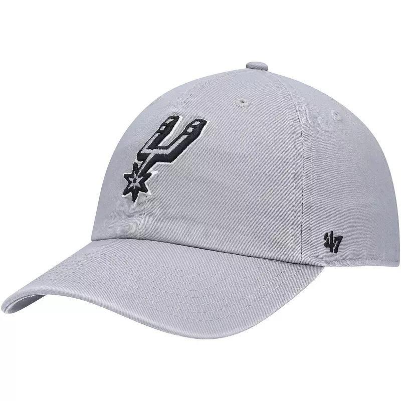 Mens 47 Gray San Antonio Spurs Team Clean Up Adjustable Hat Product Image