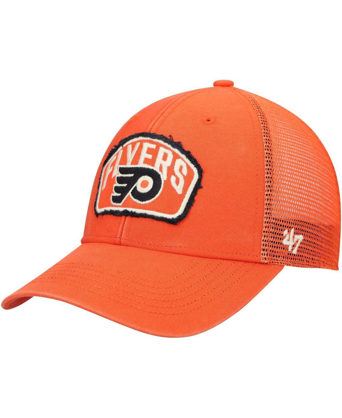 Mens 47 Orange Philadelphia Flyers Cledus MVP Trucker Snapback Hat Product Image