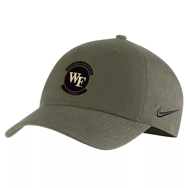 Mens Nike Olive Wake Forest Demon Deacons Military Pack Heritage86 Adjustable Hat Product Image