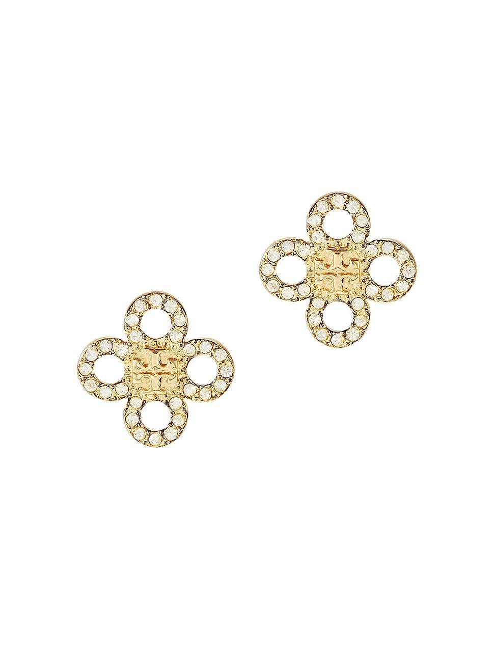 Tory Burch Small Kira Pav Clover Stud Earrings Product Image