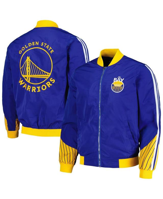 Mens JH Design Royal Golden State Warriors Full-Zip Bomber Jacket Product Image