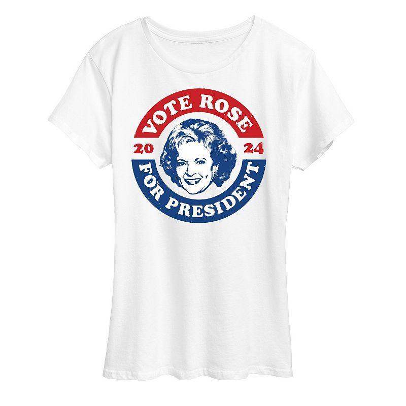 Womens Golden Girls President Rose Graphic Tee, Girls Product Image