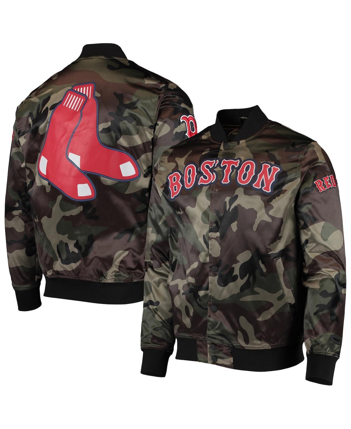 Mens Pro Standard Camo Boston Red Sox Satin Full-Snap Jacket Product Image