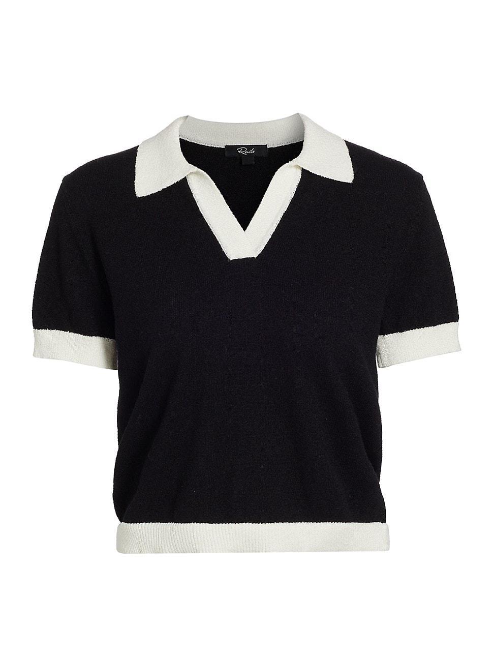 Womens Arya Cotton-Blend Knit Polo Shirt Product Image