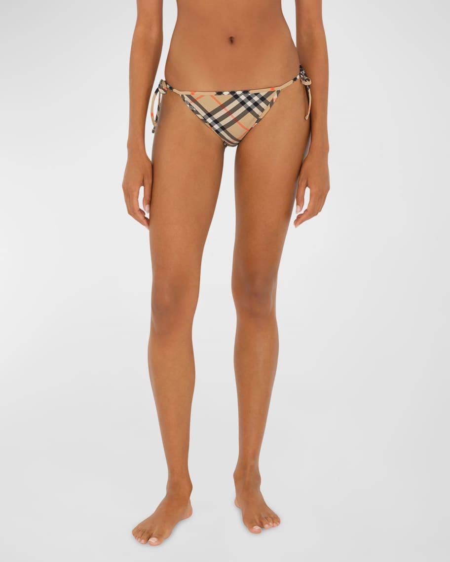 Signature Check Tie Bikini Bottoms Product Image