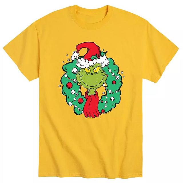 Big & Tall Dr. Seuss Grinch Wreath Tee, Mens Product Image