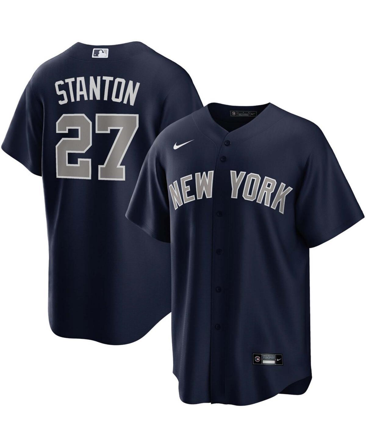 Nike Mens Giancarlo Stanton New York Yankees Official Player Replica Jersey - White/Navy Product Image