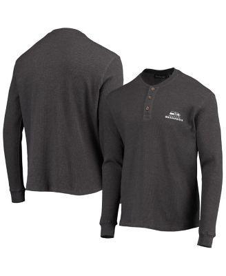 Mens Dunbrooke Heathered Gray Seattle Seahawks Logo Maverick Thermal Henley Long Sleeve T-Shirt Product Image