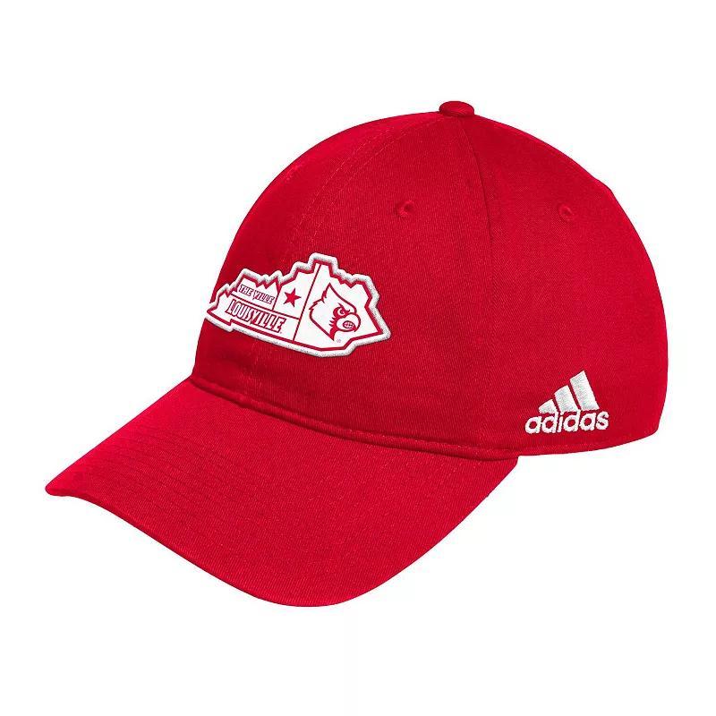 Mens adidas Louisville Cardinals State Slouch Adjustable Hat Product Image