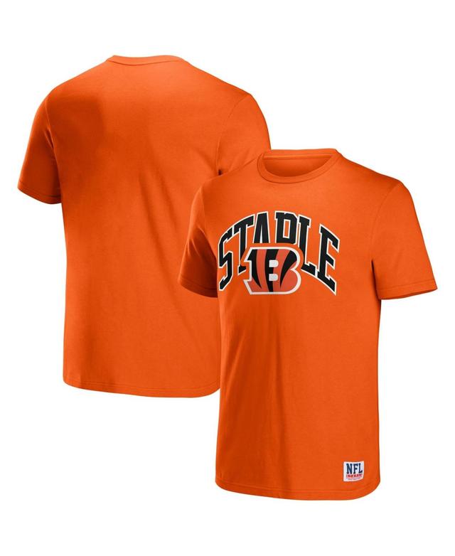 Mens Nfl X Staple Orange Cincinnati Bengals Lockup Logo Short Sleeve T-shirt Product Image