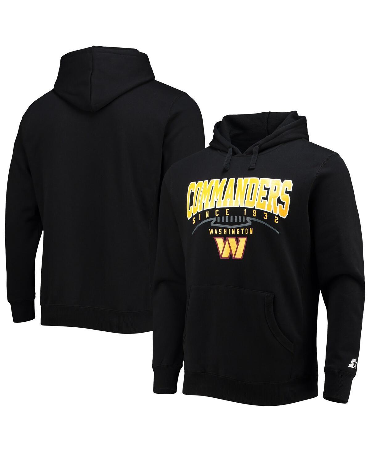 Mens Starter Black Washington Commanders Premier Pullover Hoodie Product Image