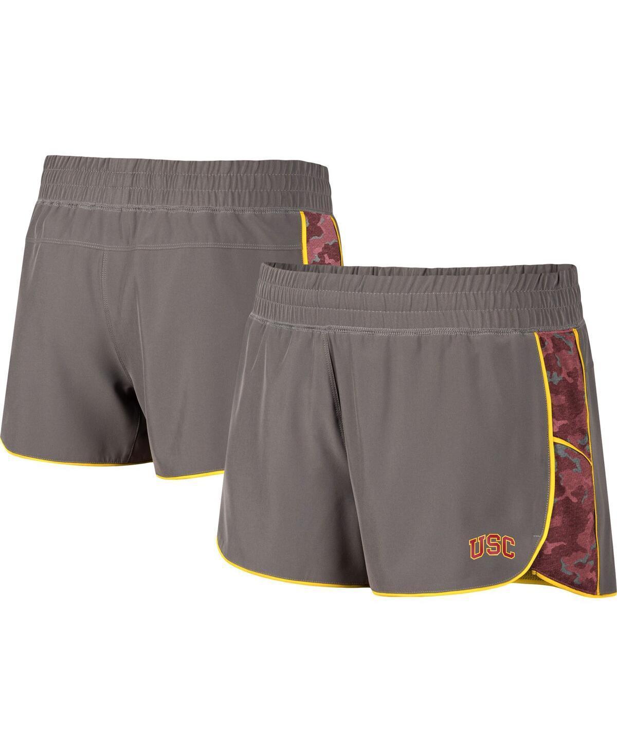 Womens Colosseum Gray, Cardinal Usc Trojans Pamela Lined Shorts Product Image