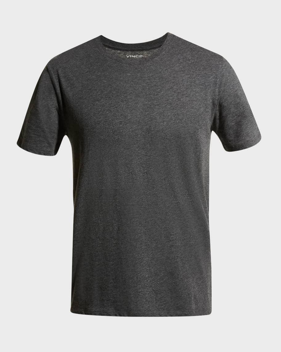 Men's Short-Sleeve Pima Crewneck Jersey T-Shirt, Black Product Image