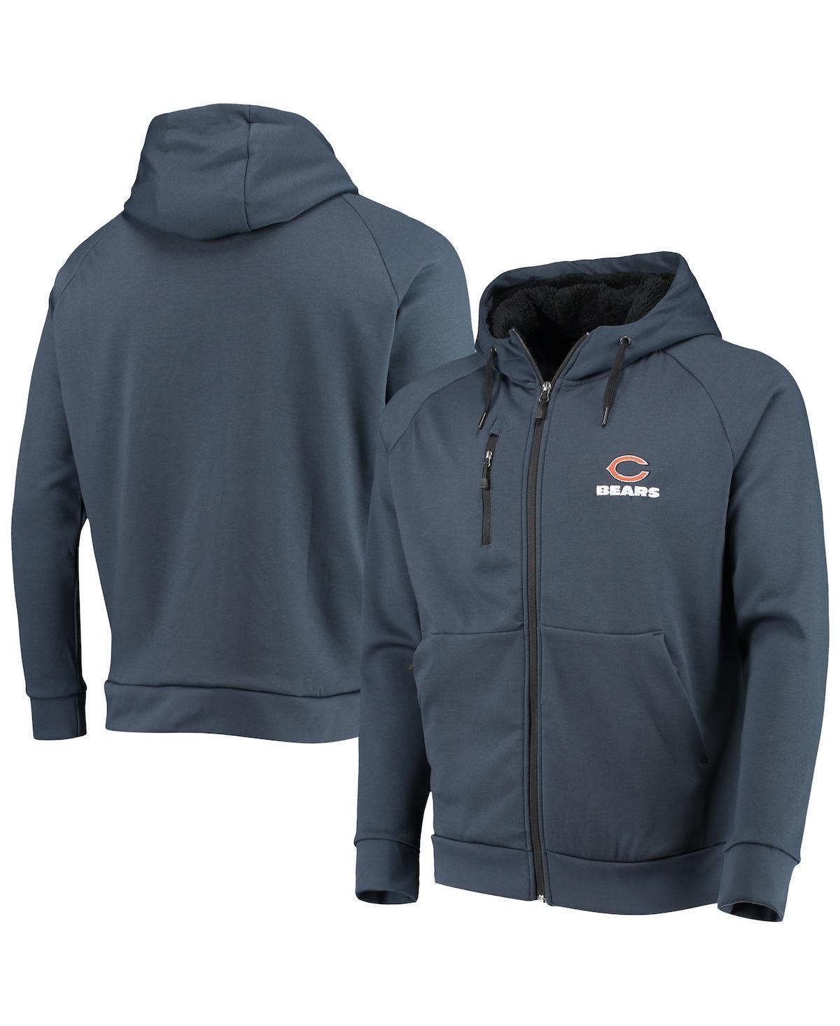 Mens Dunbrooke Chicago Bears Shag Tri-Blend Full-Zip Raglan Hoodie Blue Product Image