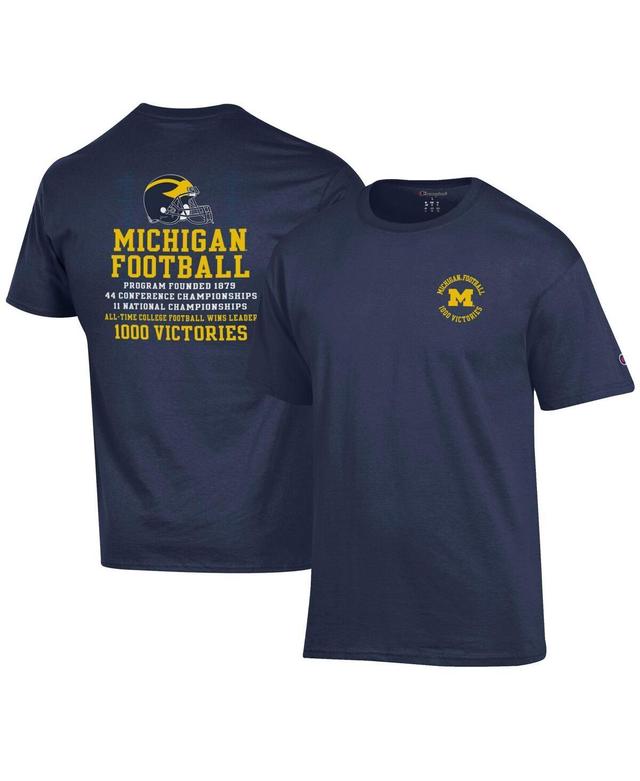 Mens Champion Navy Michigan Wolverines Football All-Time Wins Leader T-shirt Product Image