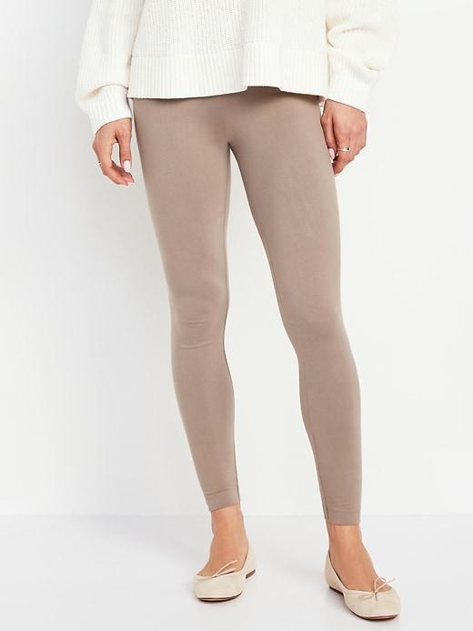 High-Waisted Jersey Ankle Leggings Product Image