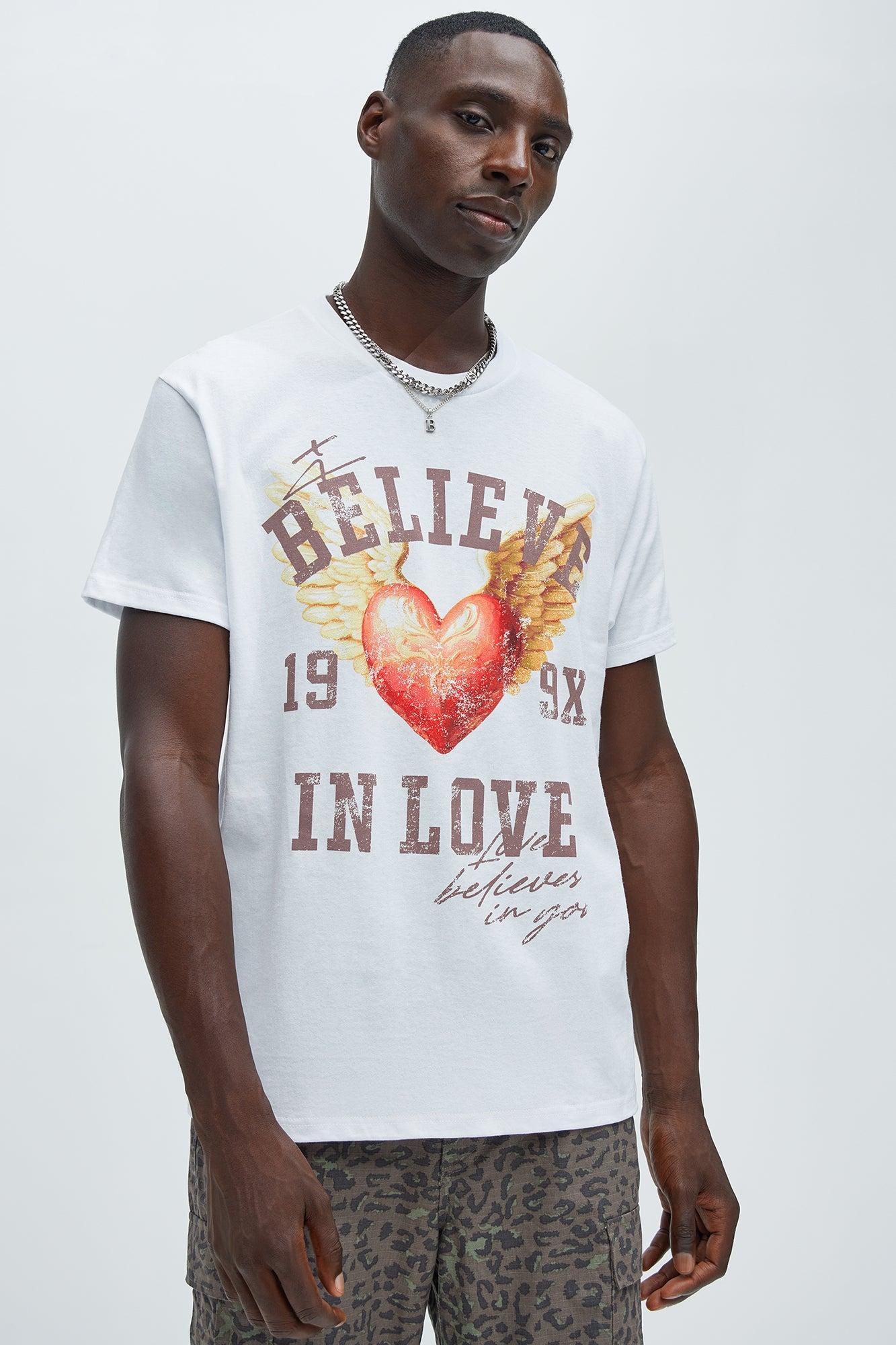 Believe In Love Short Sleeve Tee - White Product Image