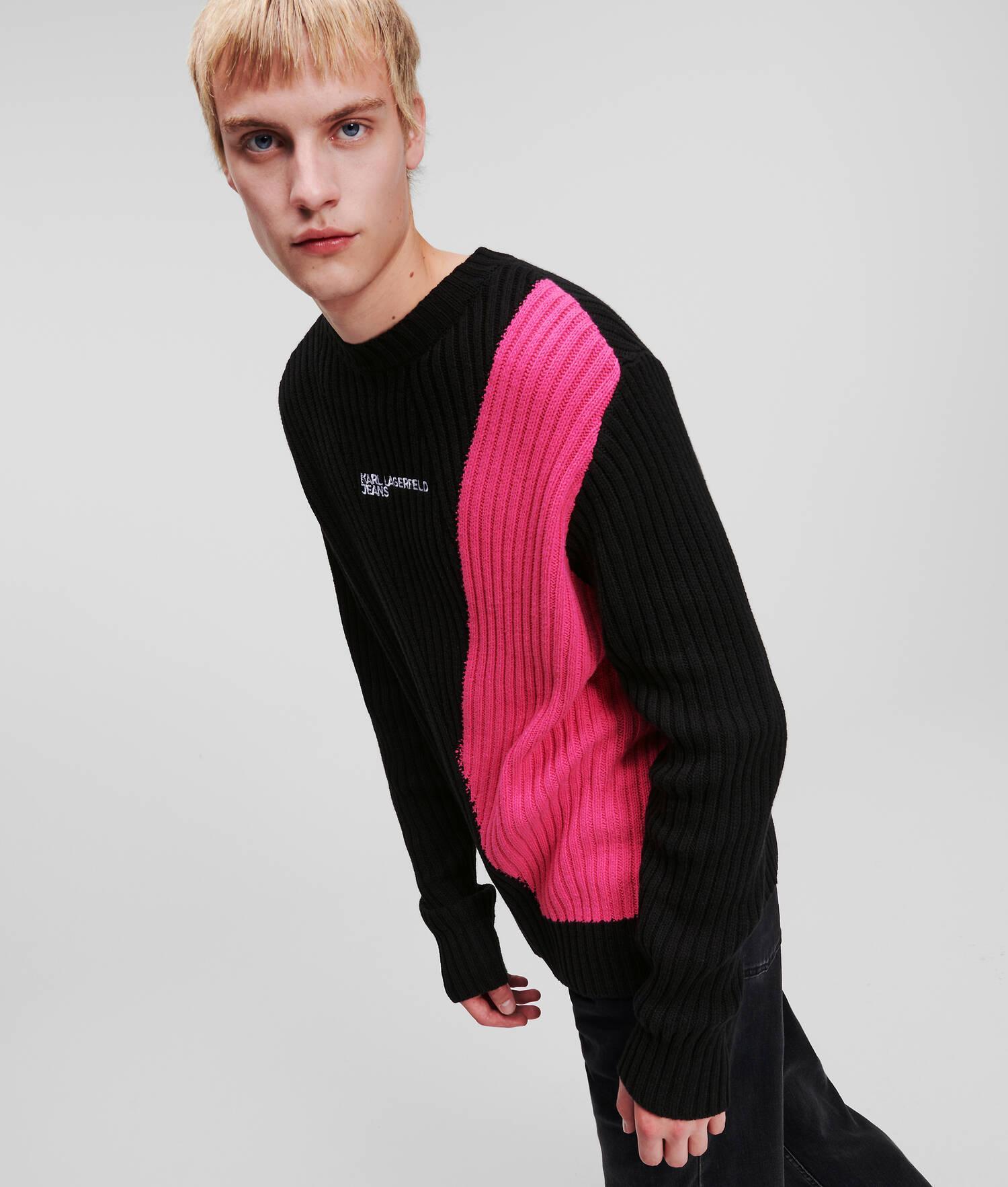 KLJ COLOR BLOCK RIBBED SWEATER Product Image