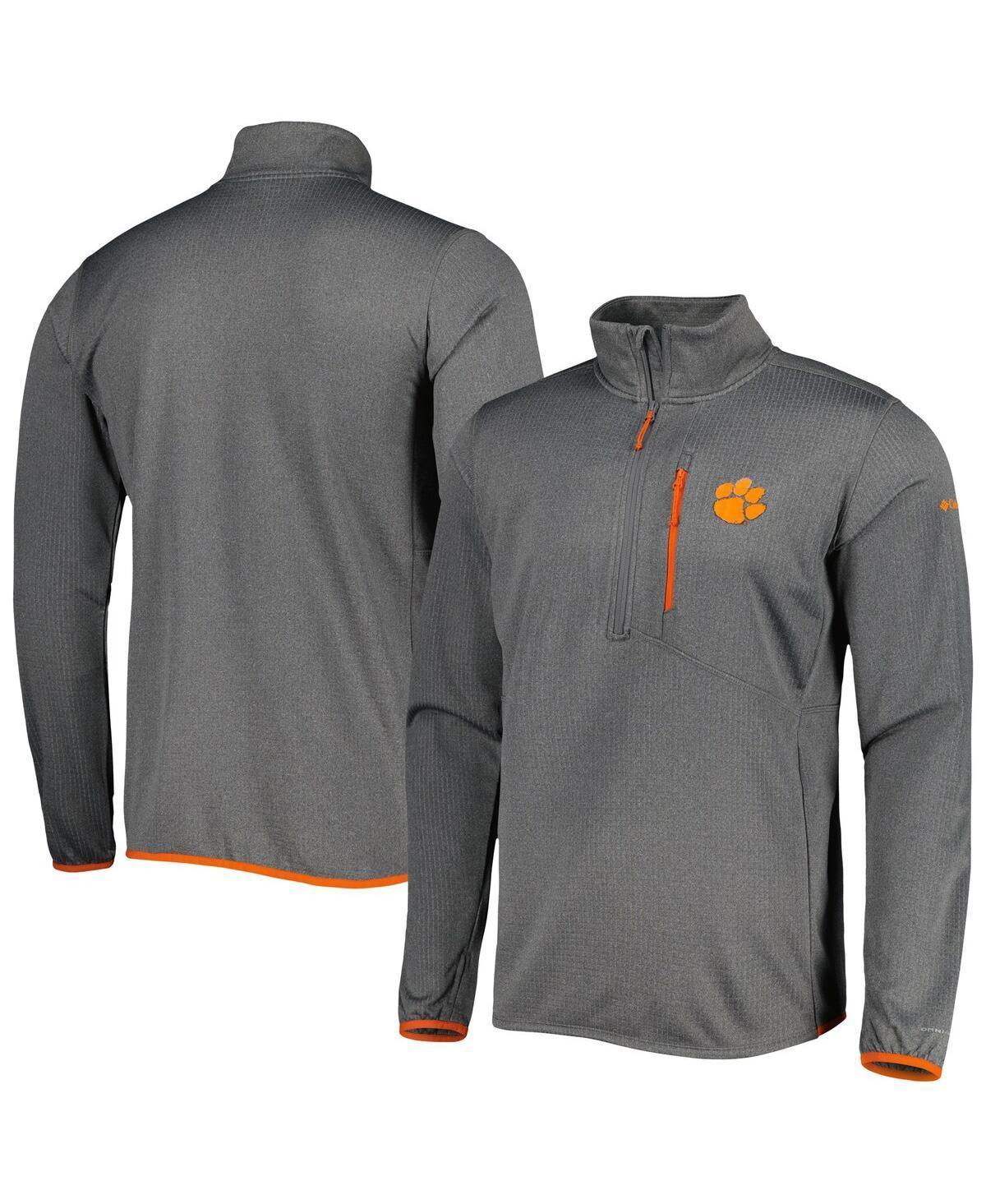 Mens Columbia Gray Clemson Tigers Park View Omni-Wick Half-Zip Top Product Image