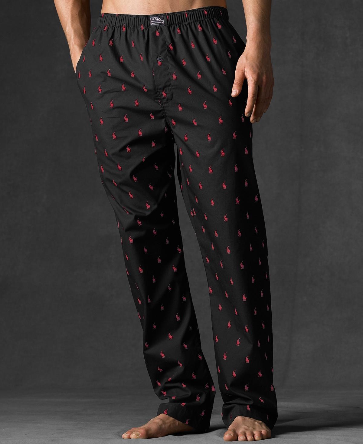 Polo Ralph Lauren Pony-Print Woven Pajama Pants Product Image