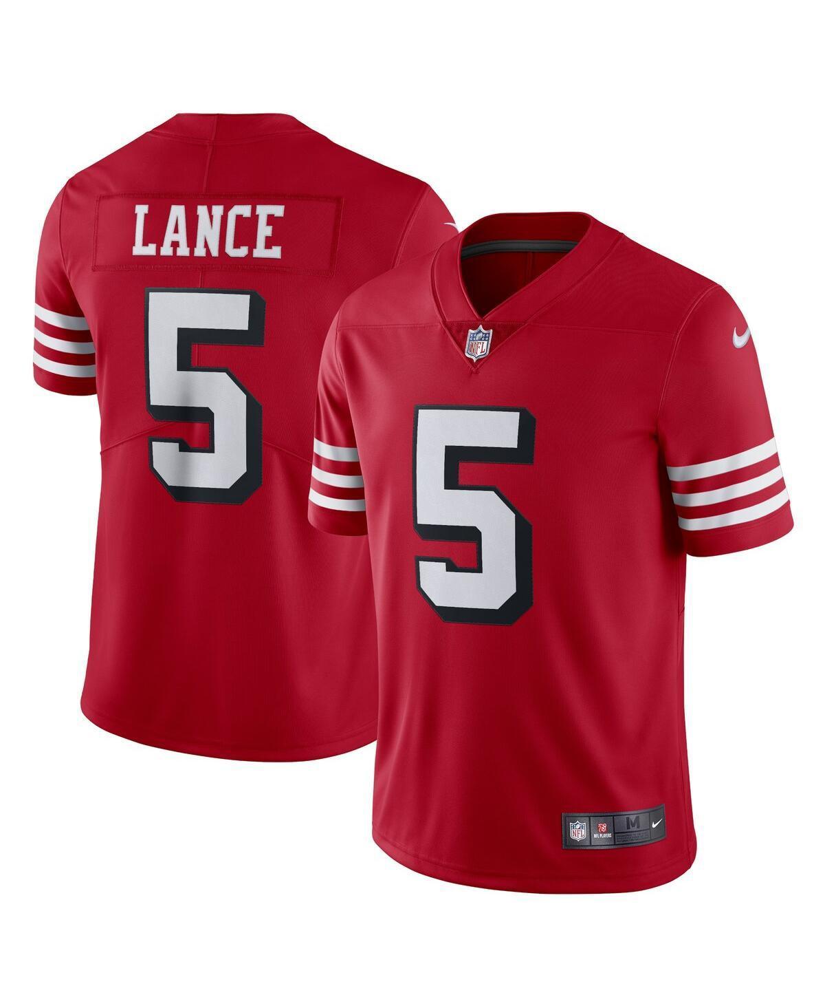 Mens Nike Trey Lance Scarlet San Francisco 49ers Alternate Vapor Limited Jersey - Scarlet Product Image