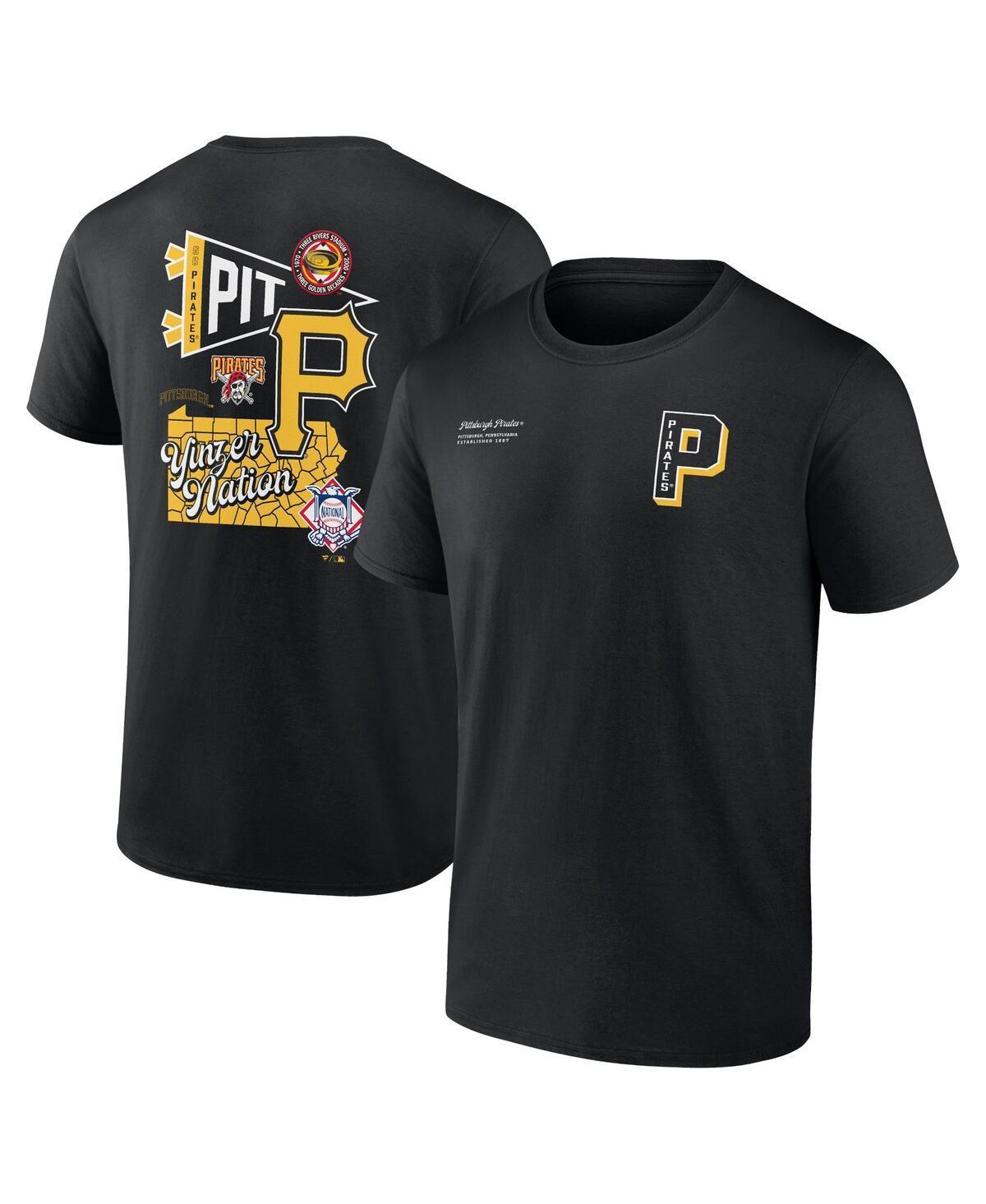 Fanatics Mens Black Pittsburgh Pirates Split Zone T-Shirt Product Image