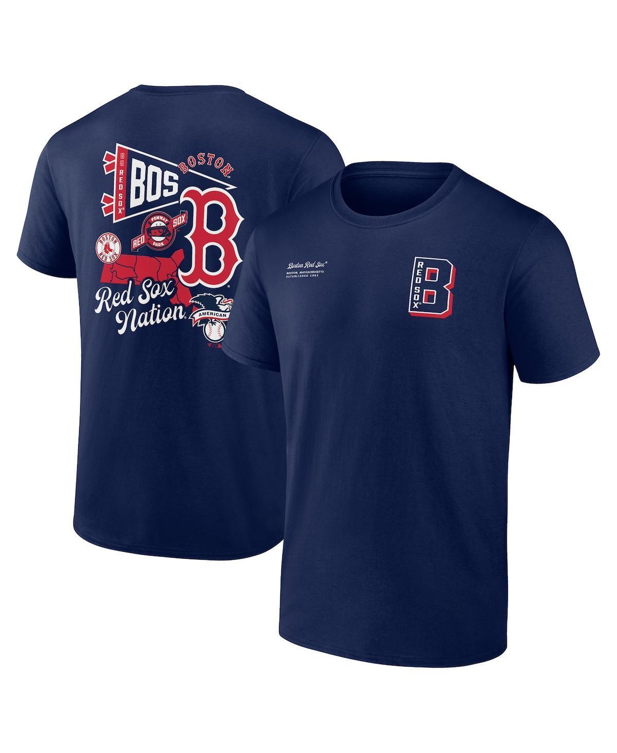 Mens Profile Boston Red Sox Big & Tall Split Zone T-Shirt Blue Product Image