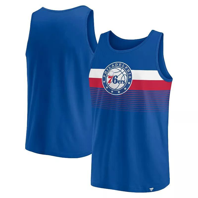 Fanatics Mens Royal Philadelphia 76ers Wild Game Tank Top Product Image