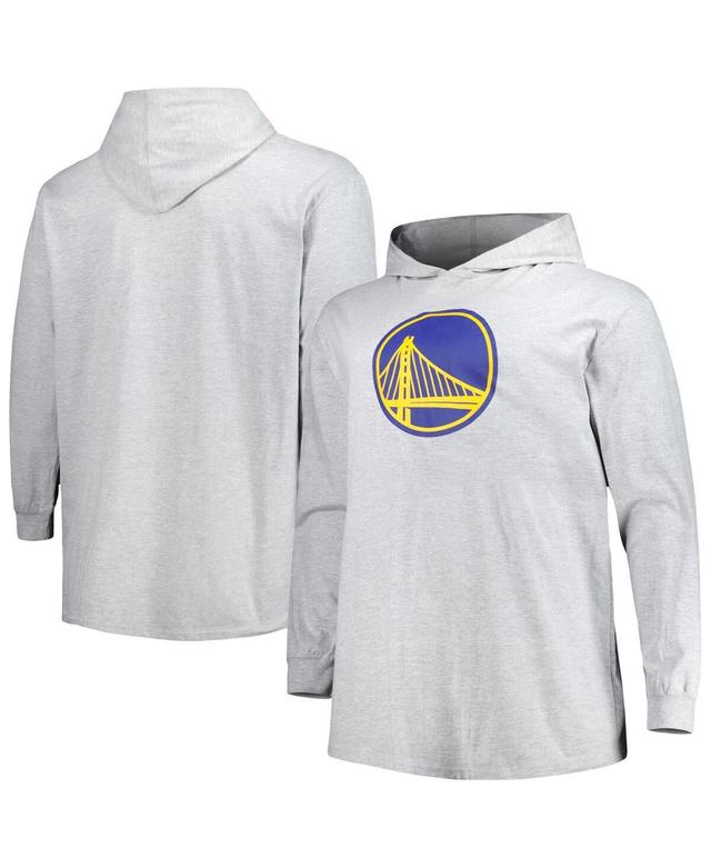 Mens Fanatics Heather Gray Golden State Warriors Big and Tall Pullover Hoodie Product Image