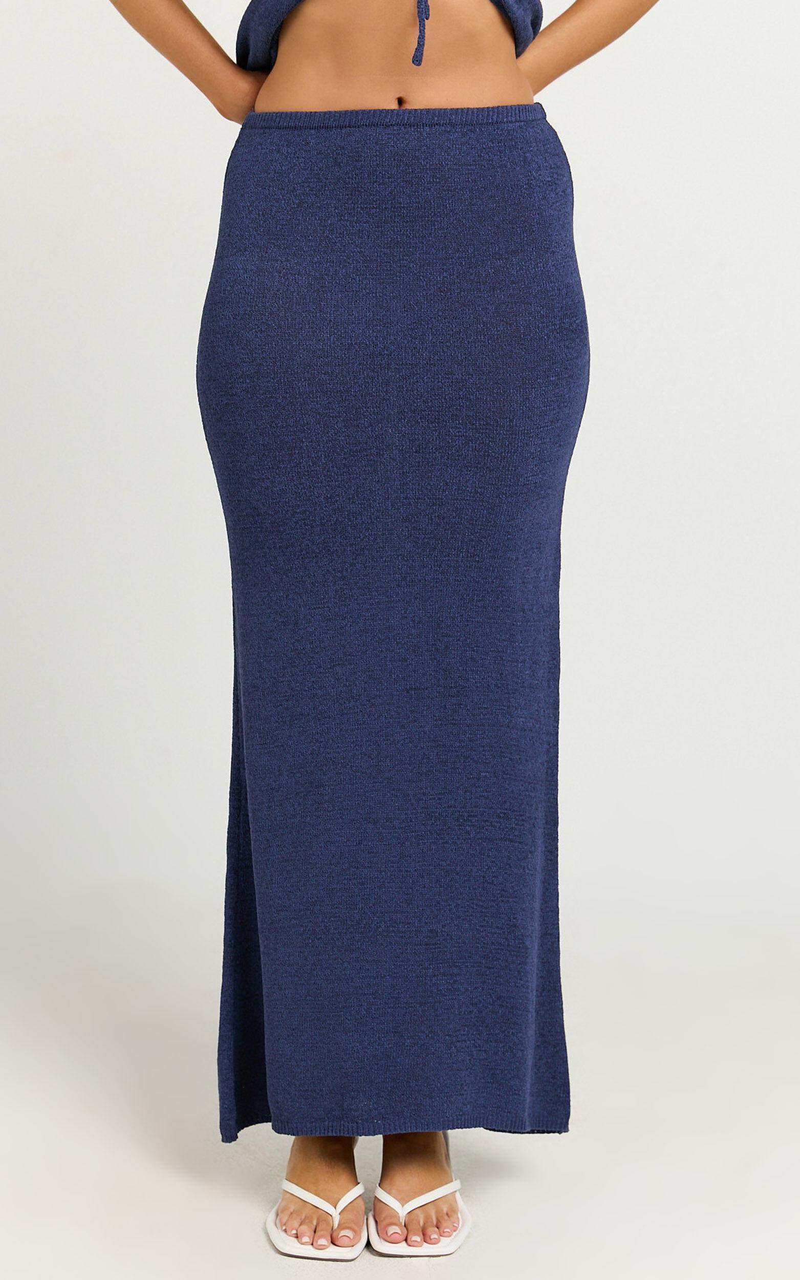 Runaway The Label - Aphrodite Maxi Skirt in Blue Product Image