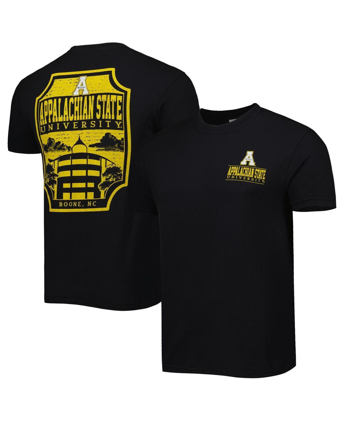 Mens Black Appalachian State Mountaineers Logo Campus Icon T-Shirt Product Image