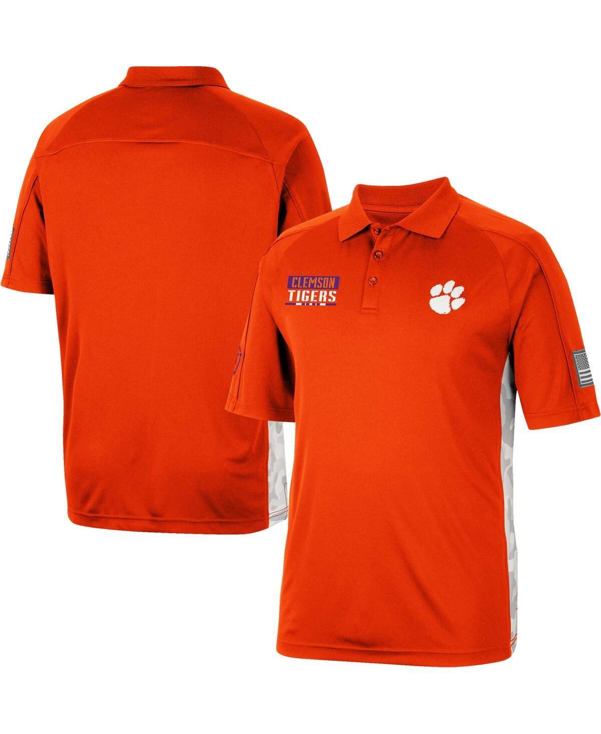 Mens Colosseum Orange Clemson Tigers Oht Military-Inspired Appreciation Snow Camo Polo Shirt Product Image