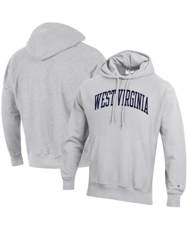 Mens Champion Heathered Gray West Virginia Mountaineers Team Arch Reverse Weave Pullover Hoodie Product Image