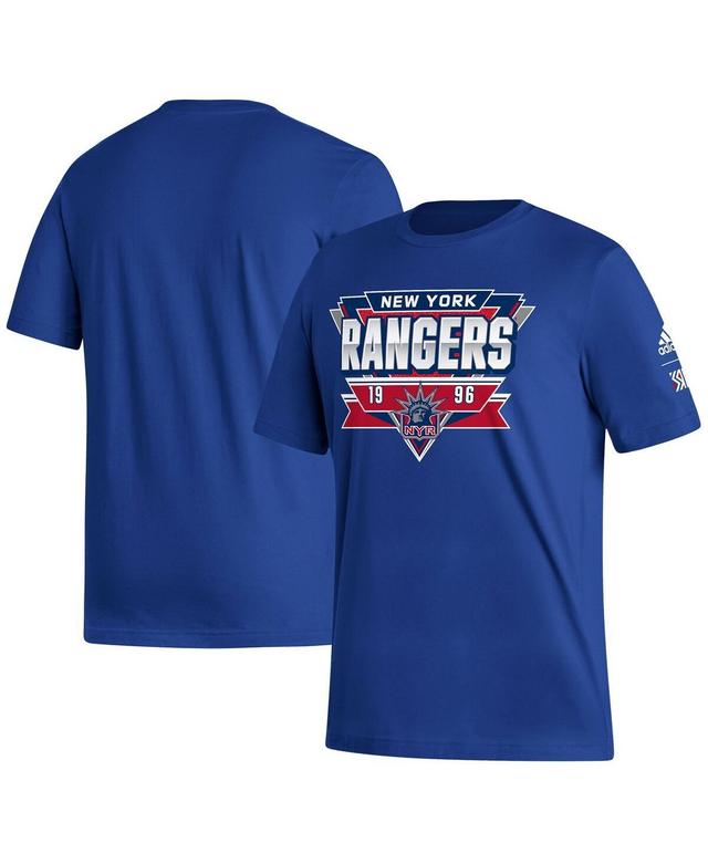 Men's adidas Royal New York Rangers Reverse Retro 2.0 Fresh Playmaker T-Shirt Product Image