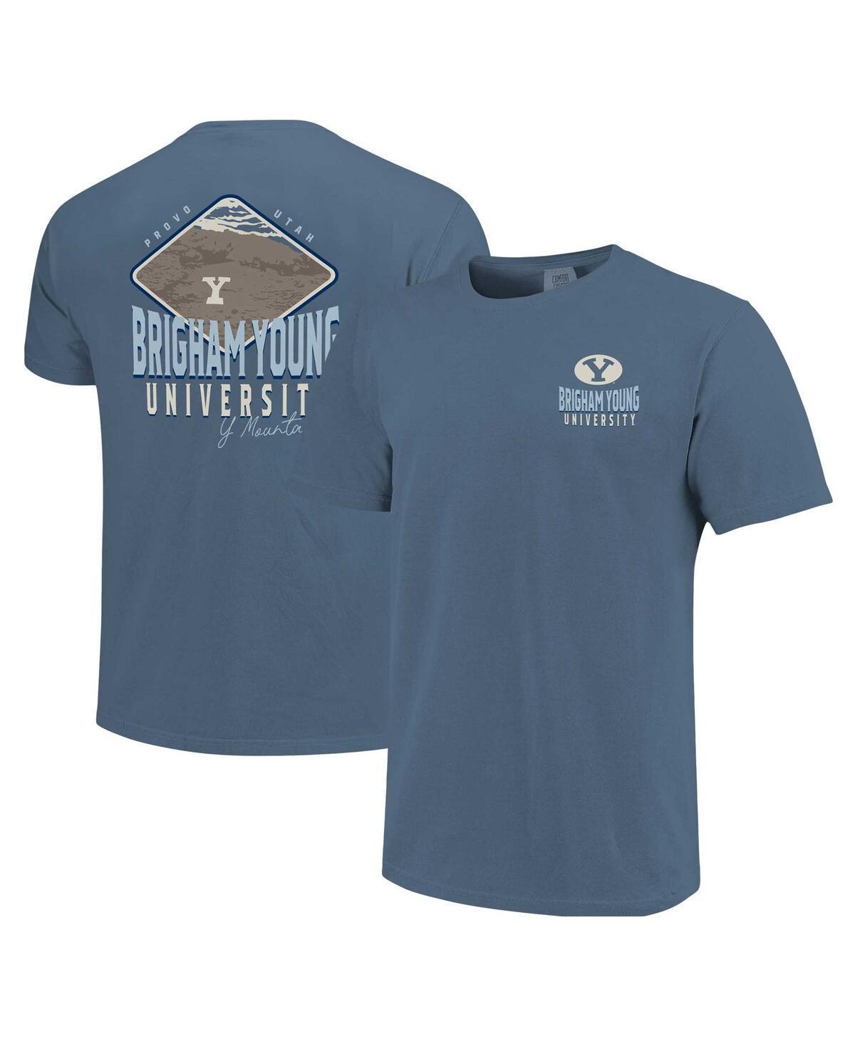 Mens Denim BYU Cougars Hyperlocal Comfort Colors T-Shirt Turquoise A Product Image