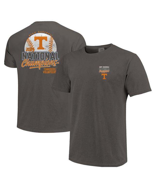 Image One Big Boys and Girls Tennessee Volunteers 2024 Ncaa Mens Baseball College World Series Champions Comfort Colors Distressed T-Shirt - Gra Product Image