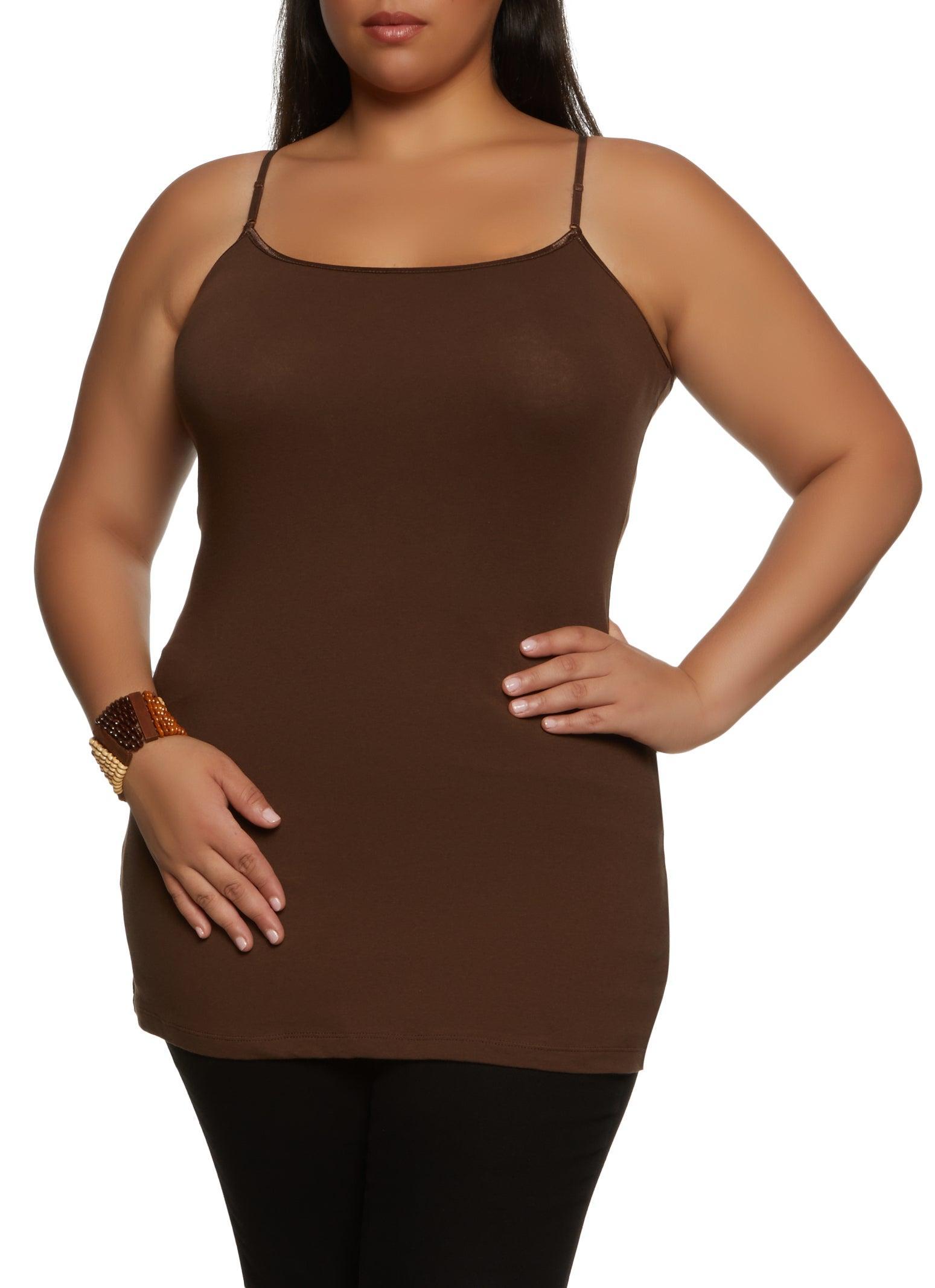 Womens Plus Size Solid Scoop Neck Cami Product Image