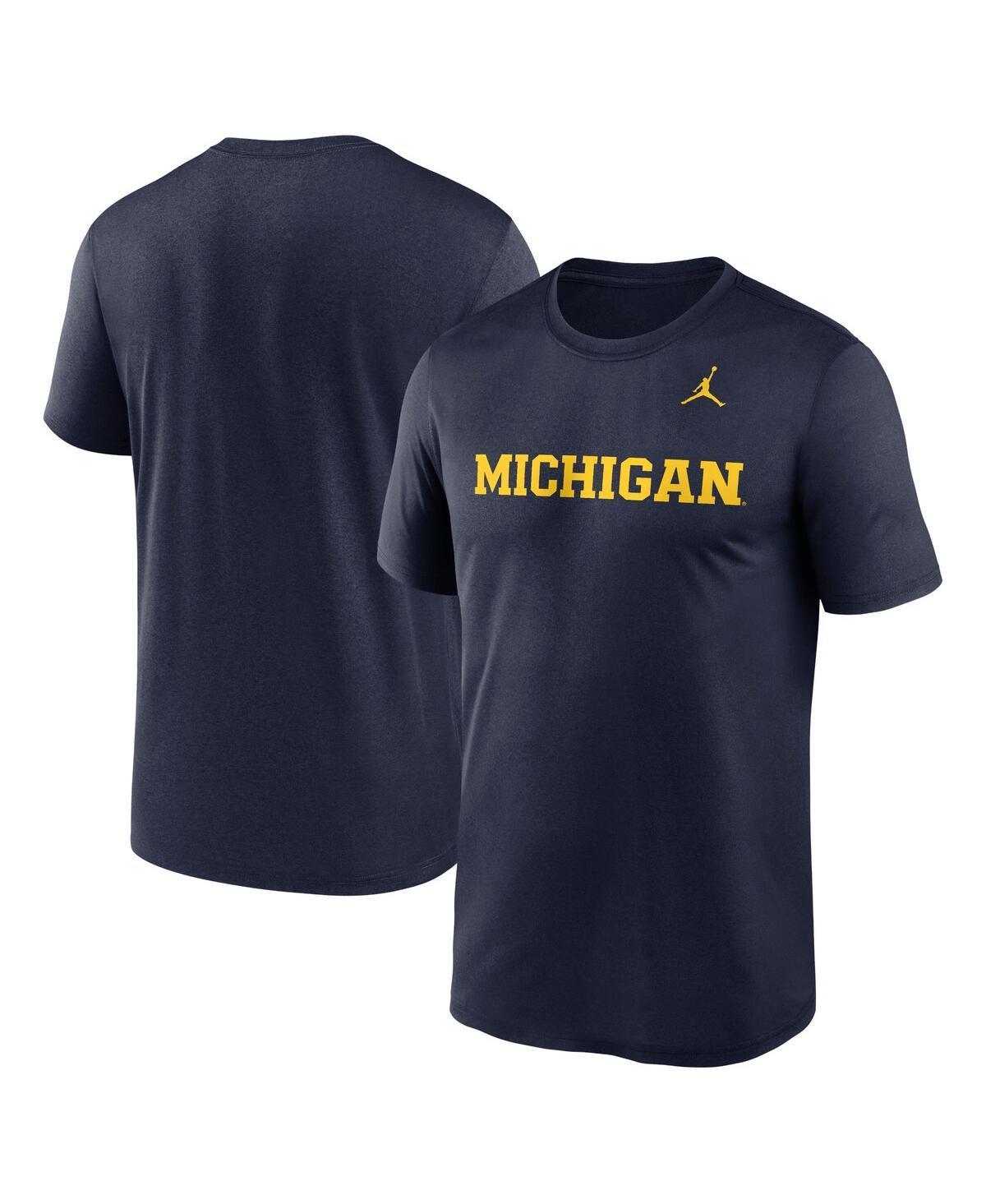 Jordan Mens Navy Michigan Wolverines Primetime Legend Wordmark T-Shirt Product Image