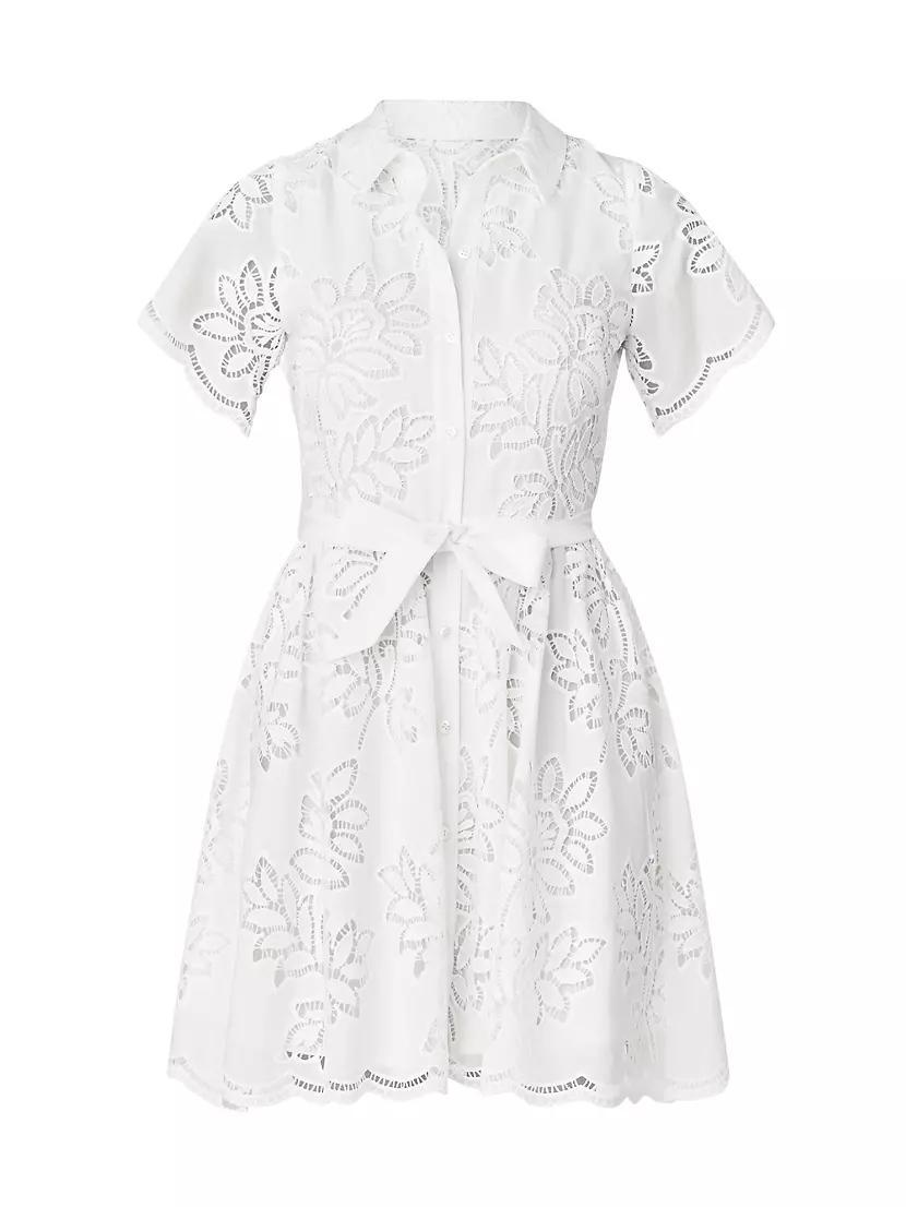 Alston Lace Tie-Waist Shirtdress Product Image