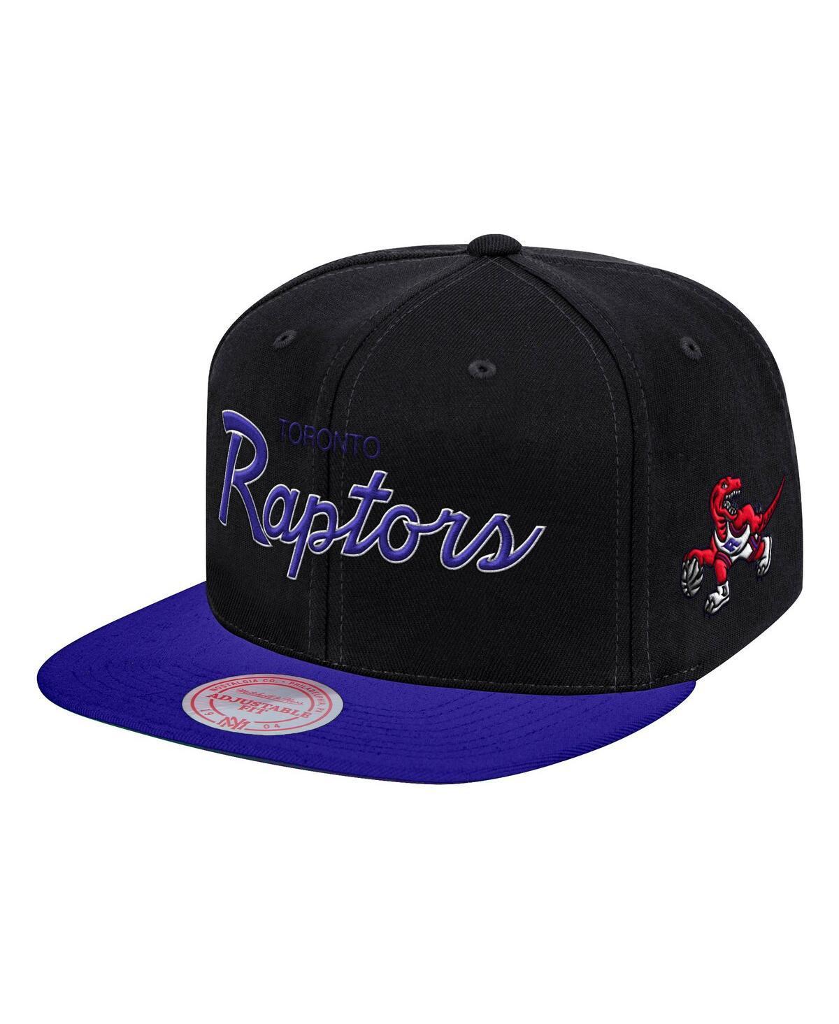 Mens Mitchell & Ness Black Toronto Raptors Hardwood Classics Mvp Team Script 2.0 Snapback Hat Product Image