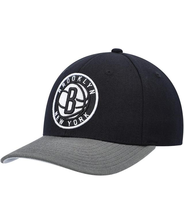 Mens Mitchell & Ness Black Brooklyn Nets Mvp Team Two-Tone 2.0 Stretch-Snapback Hat - Black Product Image