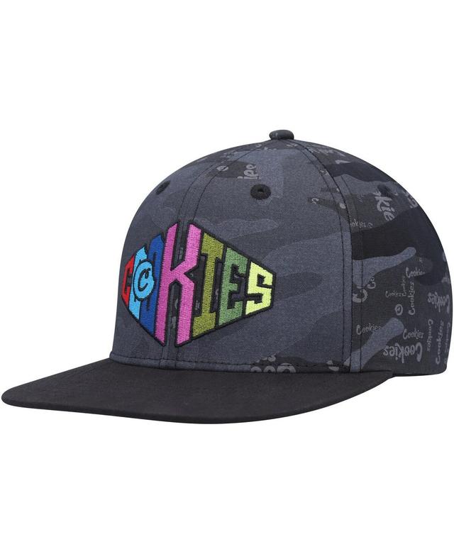 Mens Cookies Black Across the Board Snapback Hat - Black Product Image