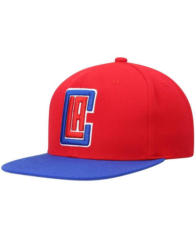 Mens Mitchell & Ness Red and Royal La Clippers Team Two-Tone 2.0 Snapback Hat - Red Product Image