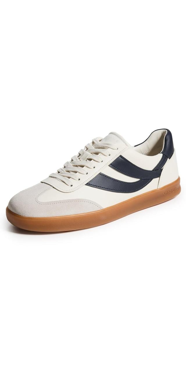 VINCE Men's Oasis Leather Lace Up Sneakers In Whitefoam Product Image