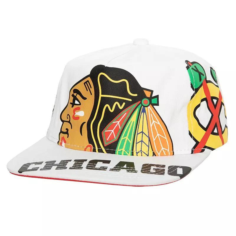 Mens Mitchell & Ness Chicago Blackhawks In Your Face Deadstock Snapback Hat Product Image