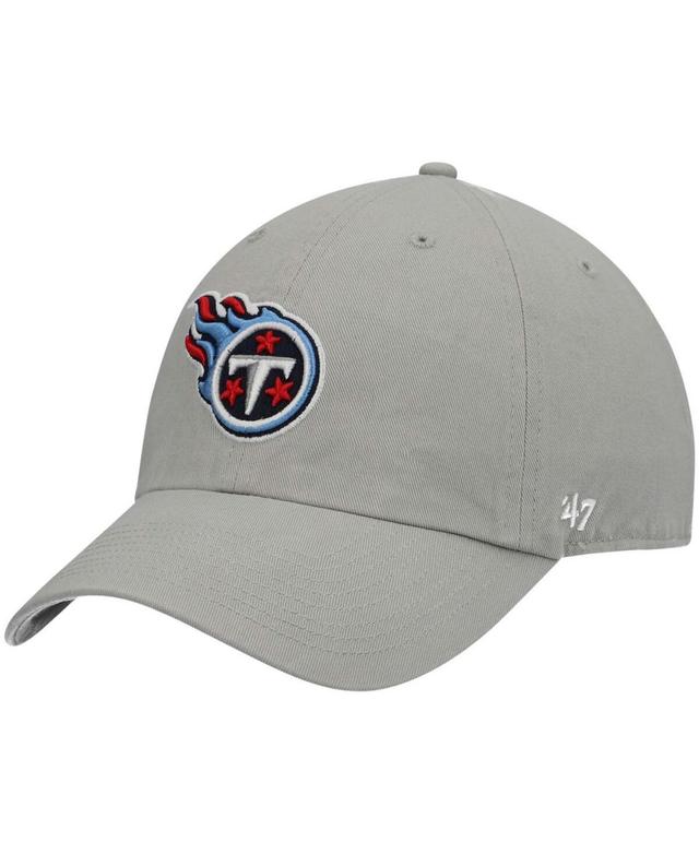 Mens Gray Tennessee Titans Clean Up Adjustable Hat Product Image