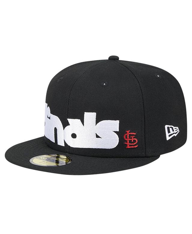 New Era Mens Black St. Louis Cardinals Checkered Undervisor 59FIFTY Fitted Hat Product Image