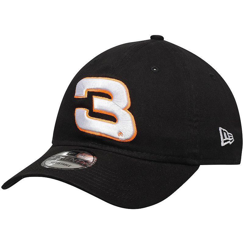 Mens New Era Black Austin Dillon 9TWENTY Enzyme Washed Adjustable Hat Product Image