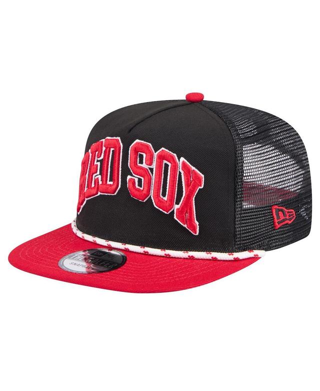 Mens New Era Boston Red Sox Throwback Meshback Golfer Hat Product Image